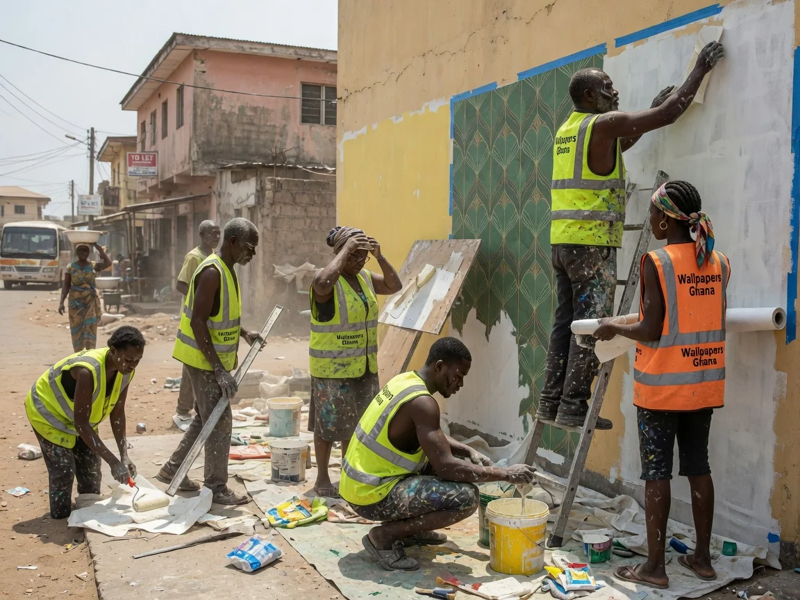 Guide des prix du papier peint — Ghana — wallpaper cost guide feature wall accra wallpapersghana, Accra Ghana